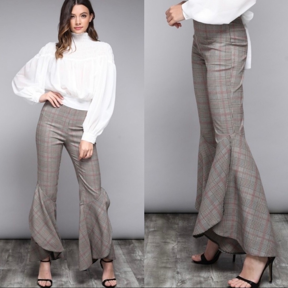Sophisticated High Waist Cropped Flare Pants